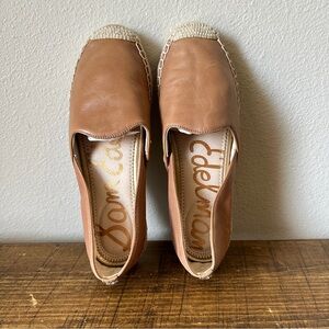 Sam Edelman Women’s Kesia Light Brown Genuine Leather Espadrille Flats sz 7M